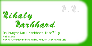 mihaly marhhard business card